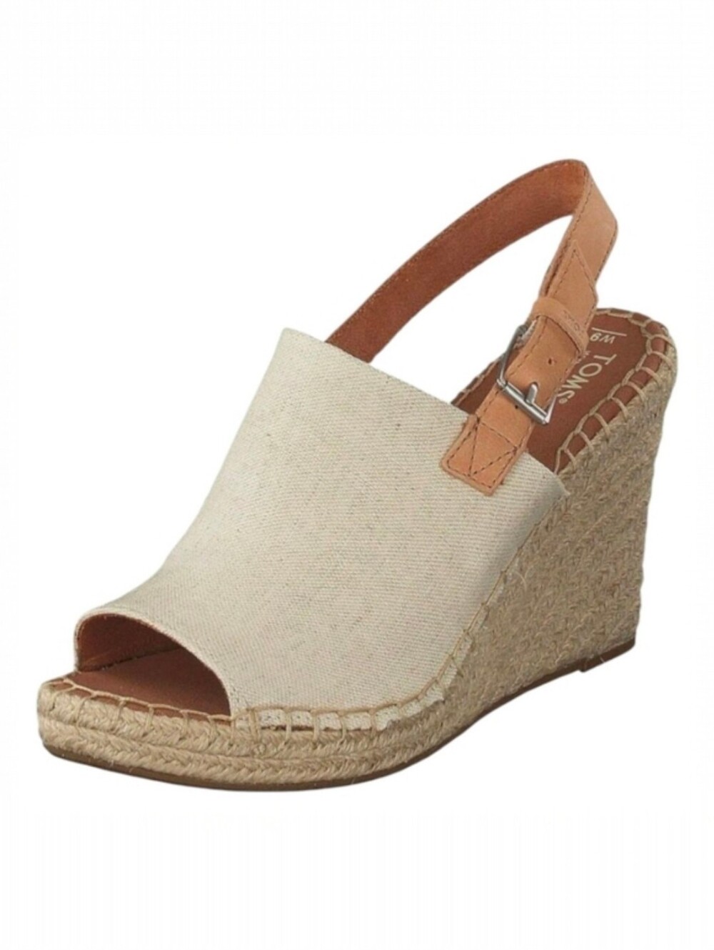 TOMS Wedge‎ Sandals Womens Oxford Cream Espadrille Monica Shoes Size 9.5